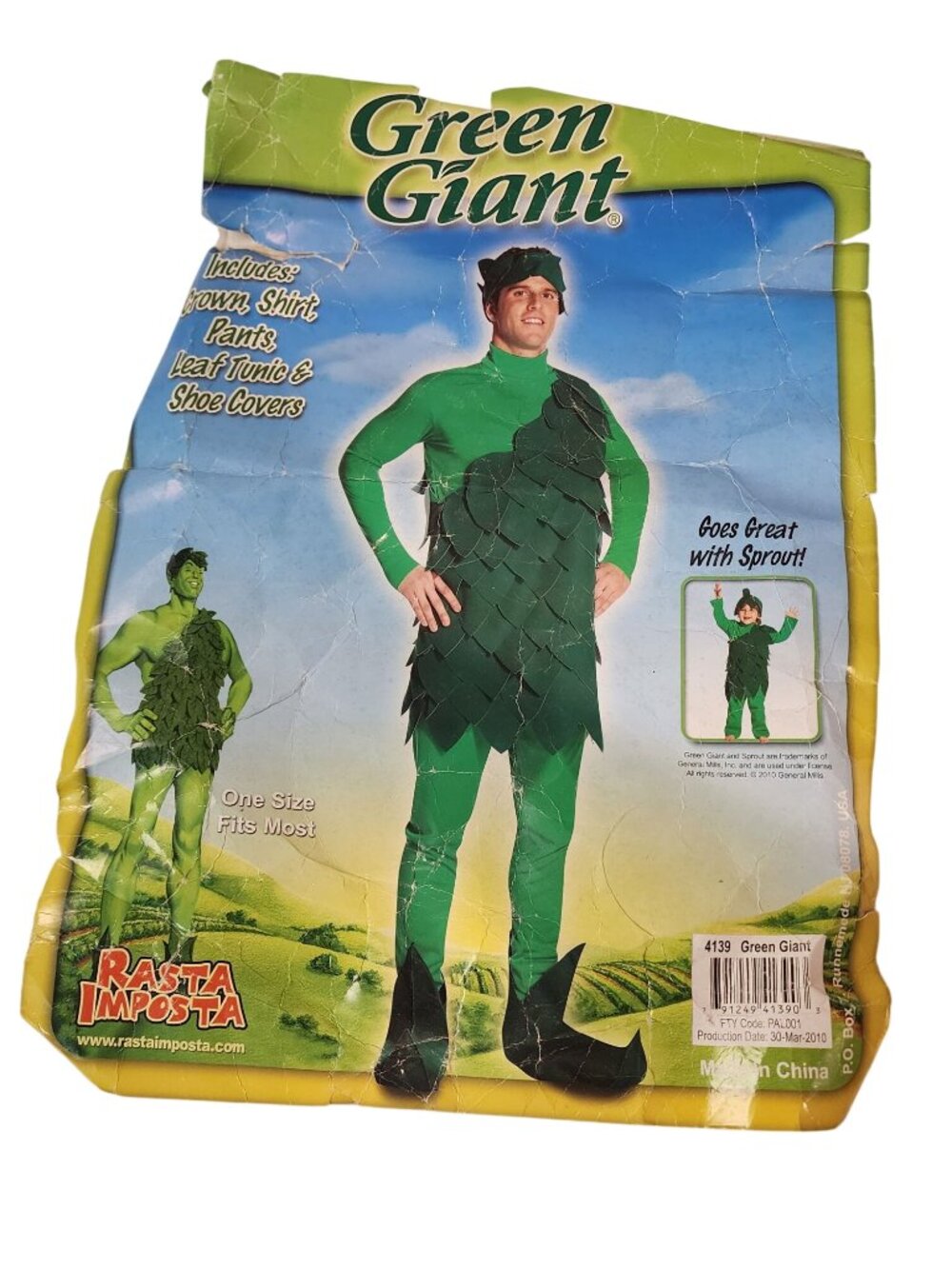 Rasta Imposta Jolly Green Giant Complete Costume One size Fits Most Unisex